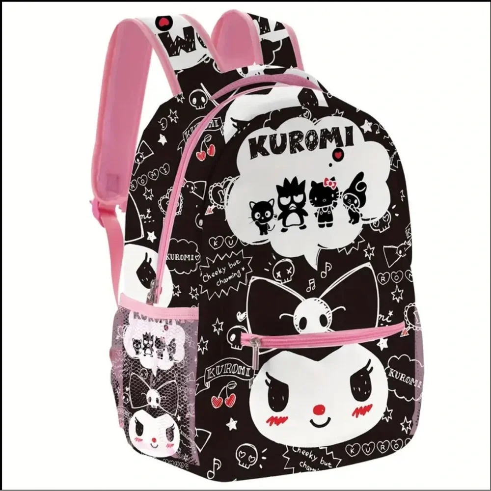 🆕 Hello Kitty Sanrio Heimei Kuromi Authorized Cartoon Backpack - Black Beauty